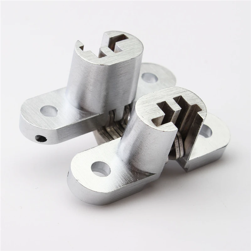MTSPACE Durable 1pcs 304 Stainless Steel Hidden Hinges Invisible Concealed Cross Door Hinge Bearing 20KG With Screw 13x45mm
