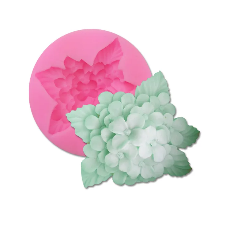 Silicone Mold Soap Molds Hydrangea Flower Silicone Soap Molds For Soap Making Handmade Resin Form Mould Fondant Cake Decorating Tools DIY Wedding Decor
