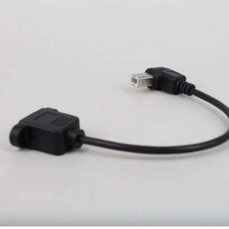 10 قطعة 90°USB2. 0 الإناث إلى طابعة ماسحة B كابل موصل ذكر الحبل الرصاص و المسمار قفل g