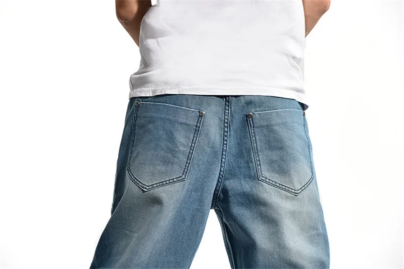 Европа и США Тренд Осень и зима новые свободные хип-хоп Большие размеры скейтерские штаны мужские большие карманные джинсы 30-46