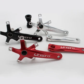 

litepro Bicycle Crank road bike Superlight crankset for folding bike Chainwheel BCD 130MM 47T 53T BYA412 SP8 P8 bike part