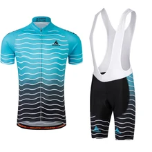Miloto для Мужчин велосипедные кофта и шорты Комплект короткий рукав спортивный нагрудник шорты одежда Небесно-Голубой S-4XL