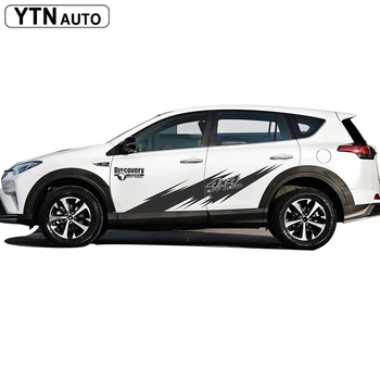 

car stickers 2 Pcs side door 4x4 off road graphic vinyls protect accessories modified decals custom For toyota rav4