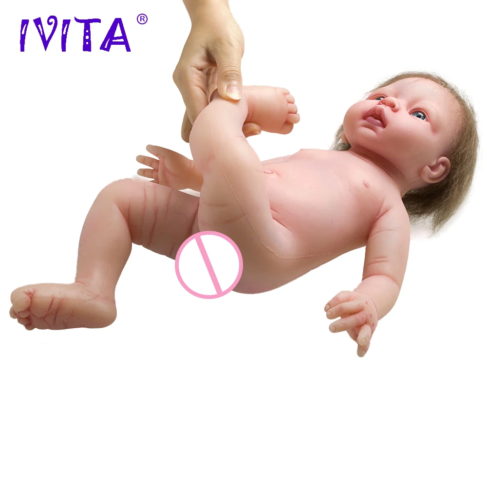 Ivita 3200 г силикона Reborn Baby Куклы Игрушечные лошадки малыша кремния маленькая девочка реальные куклы реалистичные Soft Touch ощупывание кожи
