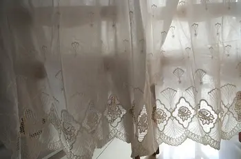 

cotton lace fabric with hollowed out floral, ONE YARD