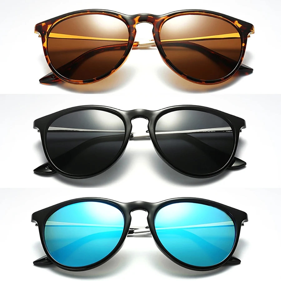 Brand Designer Polarized Sunglasses Women Lady Retro Vintage Classic Cat Eye Erika Sunglasses Fashion Mirrored Eyewear