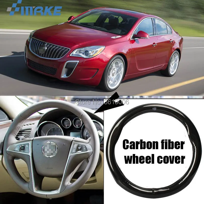 smRKE Car Accessories For Buick Regal Black Carbon Fiber Leather
