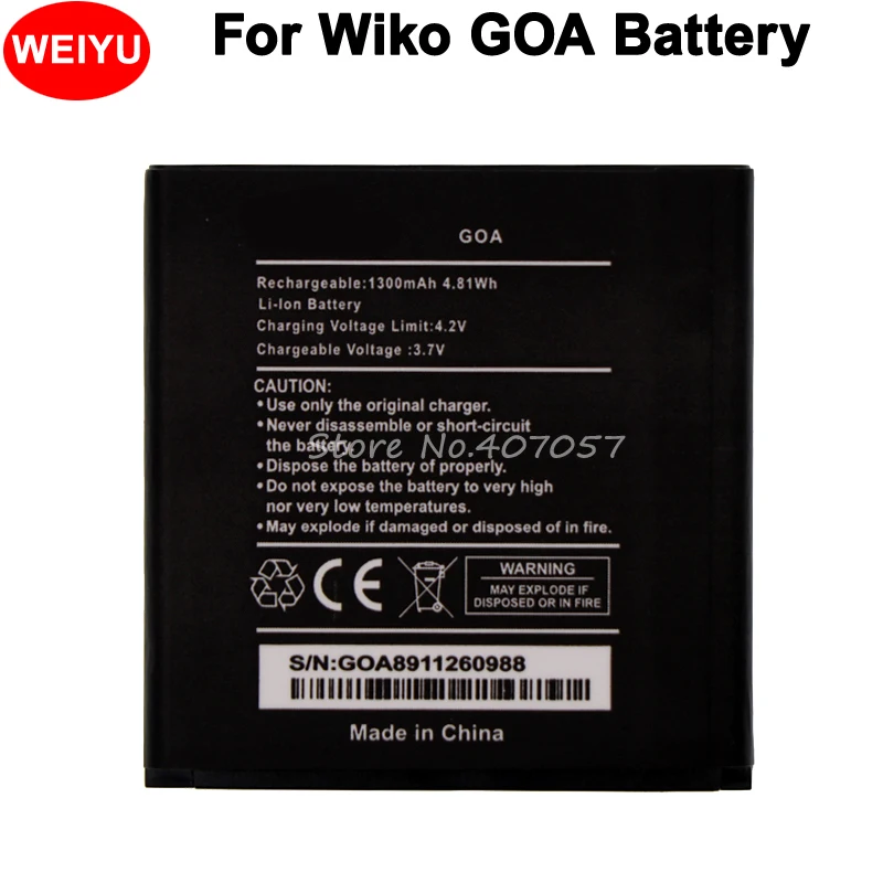 Аккумулятор для Wiko GOA 1300 мАч AKKU|for wiko battery|battery for1300mah battery |