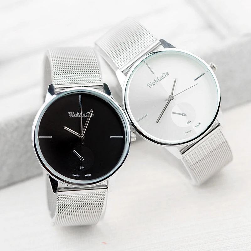 

Simple Style Silver Women Watches Stainless Steel Mesh Fashion Woman Watch Montre Femme Casual Dress Ladies Watch Women Clock