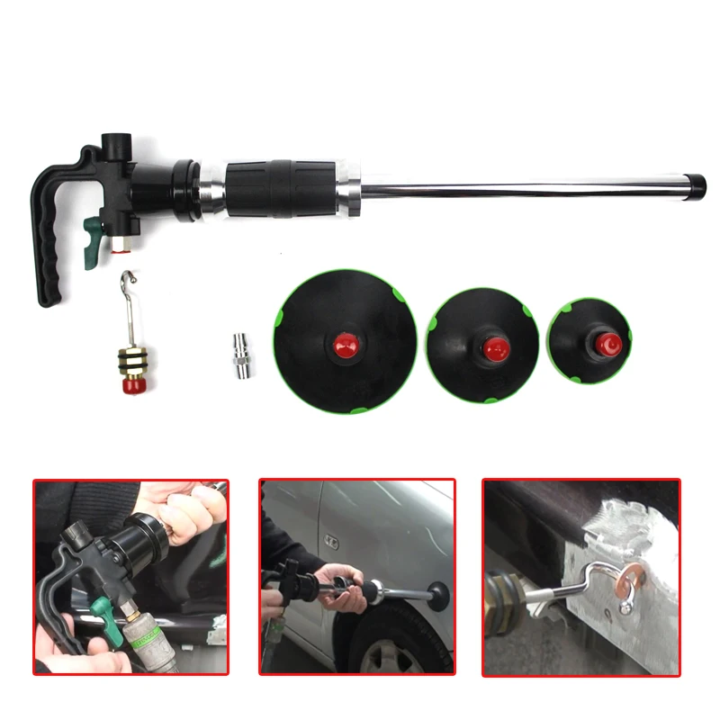 Air Pneumatic Dent Puller Car Auto Body Repair Suction Cup Slider Hammer Tool Kit For Car Body Paintless Dent Repair