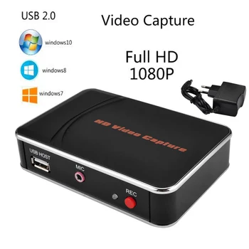 

HD Game Video Capture 1080P HDMI Video Recorder 3.5mm Microphone Input For XBOX One/360 PS3 /PS4 with One Click No PC Enquired