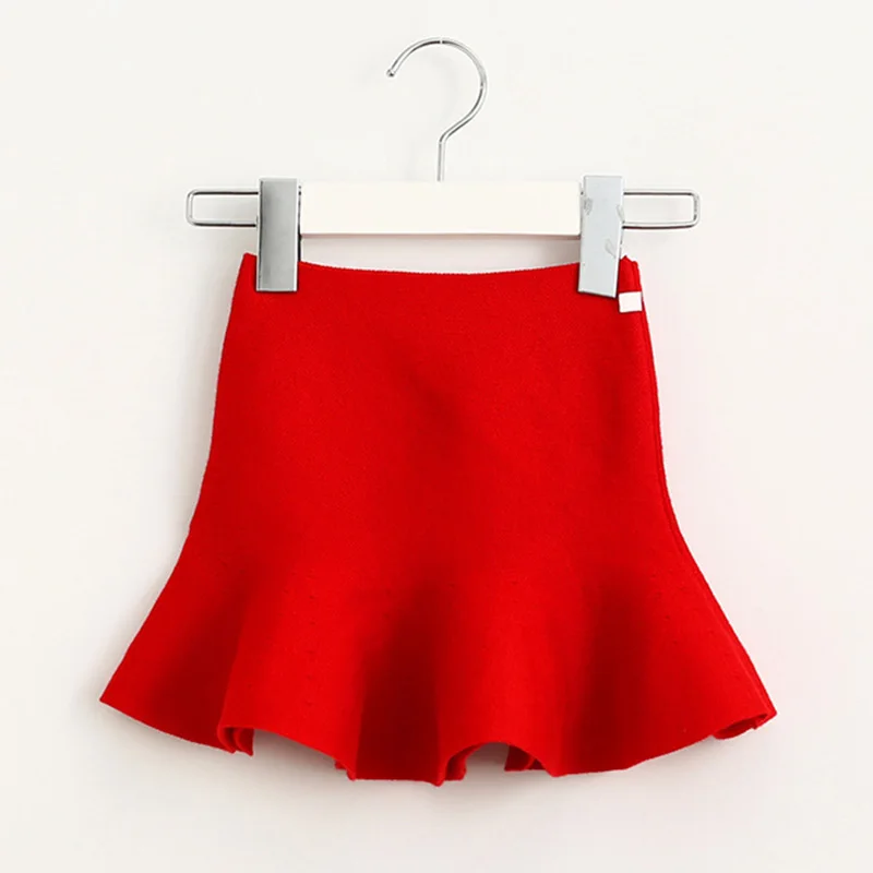 Новые юбки-трубы для девочек г. Новые весенние вязаные юбки yam качественные утепленные юбки для девочек от 2 до 8 лет праздничная одежда