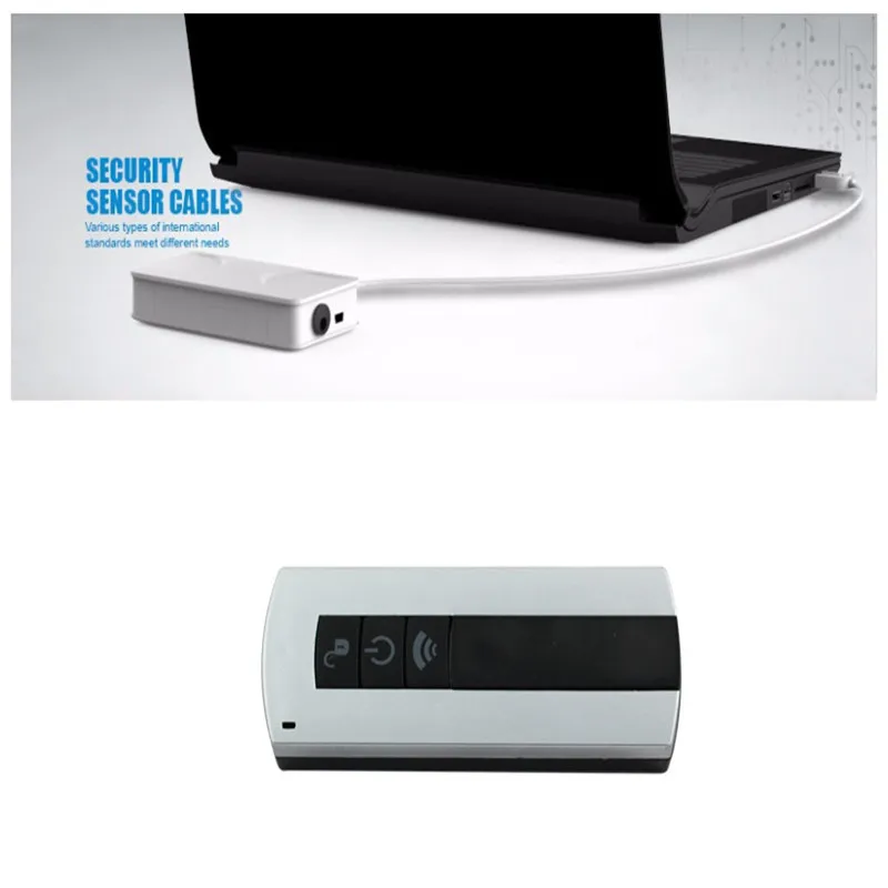 

remote control notebook laptop security alarm display system 8 port main host 8 pcs sensor cable