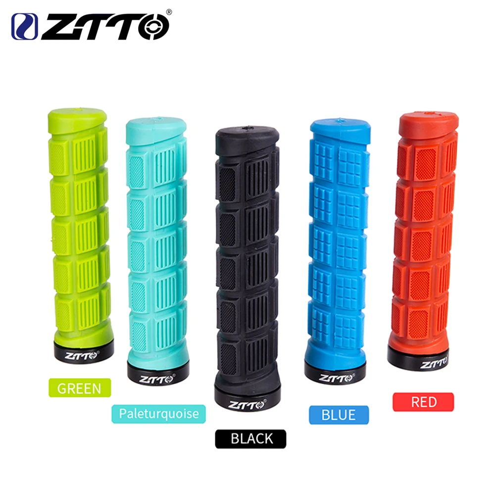 

ZTTO Handlebar Grips Shock-Proof Rubber Anti-Slip Mountain Bike Lock handle Grips Durable BMX Rubber Bicycle Grip Anti-Slip Part
