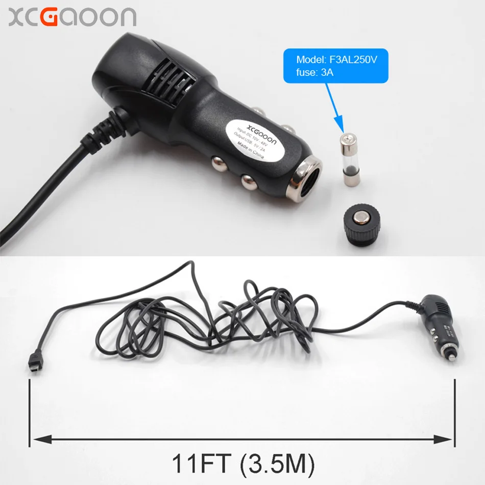 XCGaoon 3,5 рН метр мини Переходник USB для зарядки в машине 5V 2A с USB Порты и разъёмы для Видеорегистраторы для автомобилей Камера Регистраторы/gps вход переменного тока DC 12 V-24 V