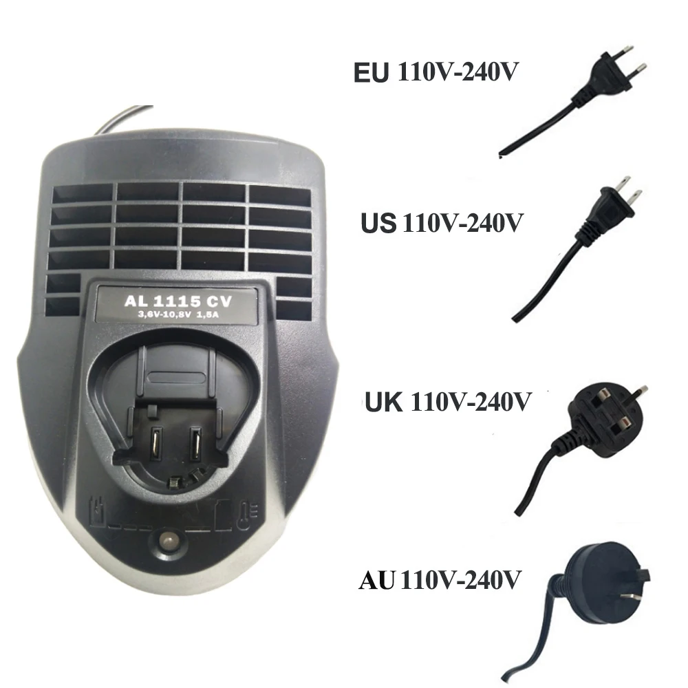 Зарядное устройство AL1115CV для литий ионной электродрели Bosch 10 8 В BAT411 BAT412A 2 607 336 013