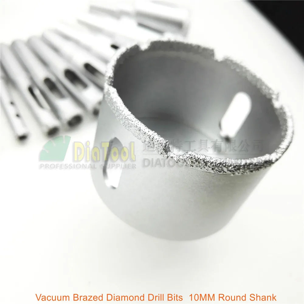 10pcs/set Diamond Vacuum Brazed drilling core bits drill bits hole saw for granite marble stone ceramic masonry 10mm round shank