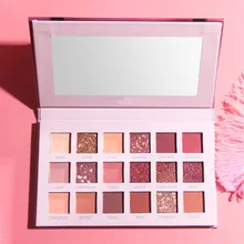 18 видов цветов Палитра теней для век с сияющими блестками, Блестящий Матовый стойкий макияж, пудра, пигмент, водостойкие тени для век, косметика
