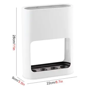 

White Home Oval Umbrella Stand Rack Umbrella Draining Can Holder 4 pcs Umbrellas