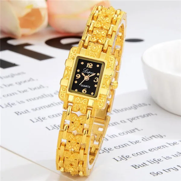 Lvpai бренд Для женщин золотой браслет часы Бизнес со стразами Нержавеющая сталь ремешок кварцевые наручные часы женская одежда часы Relogio