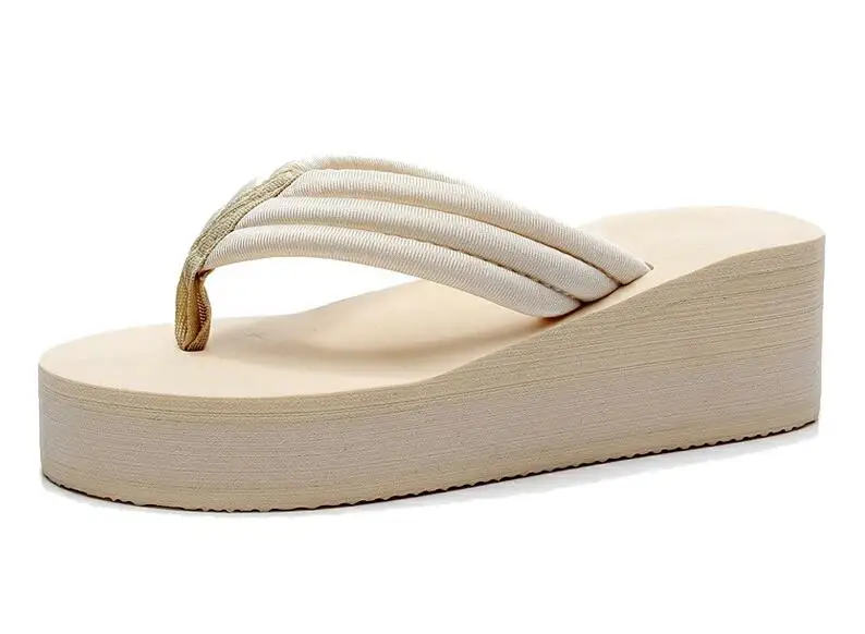 women summer flip flops beach white