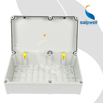 

270*460*160mm Built-in Hinge Type PC Waterproof Box with Plastic Screw Design SP-PC-274616