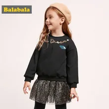 Balabala/платье из 2 предметов для девочек; теплое платье на осень и весну