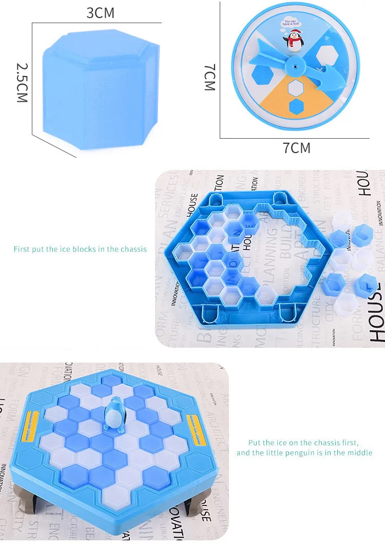 Пингвин ледяное ломание сохранить пингвин игрушка семья детей раннего образования интерактивные настольные игры ритм паззл с пингвином подарок