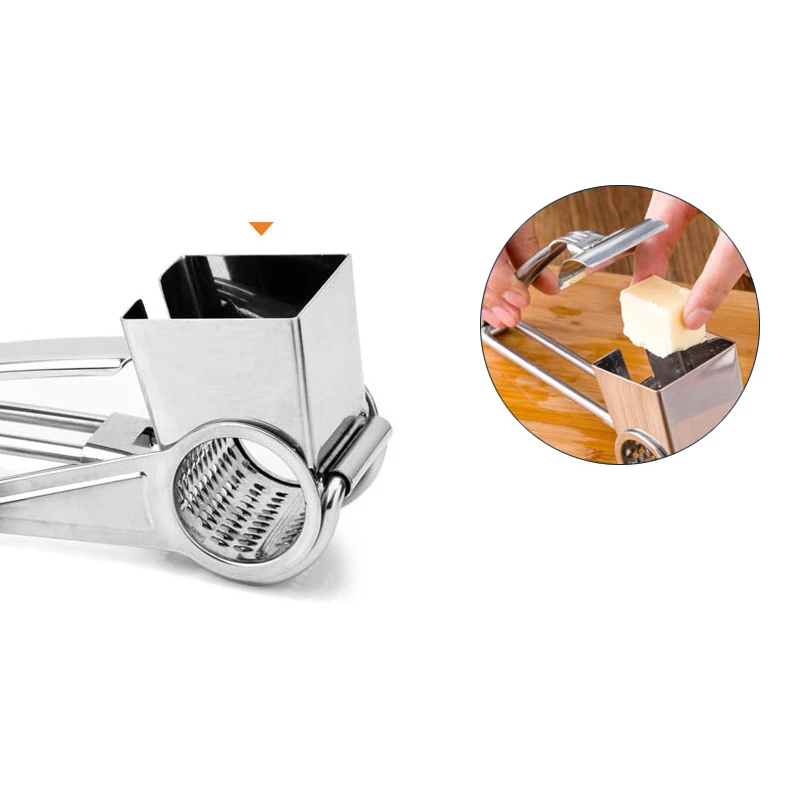 Rotary Cheese Grater-Stainless Steel Cheese Grater Shredder Cutter Grinder  For Cheese Vegetable Nuts Chocolate And More - AliExpress