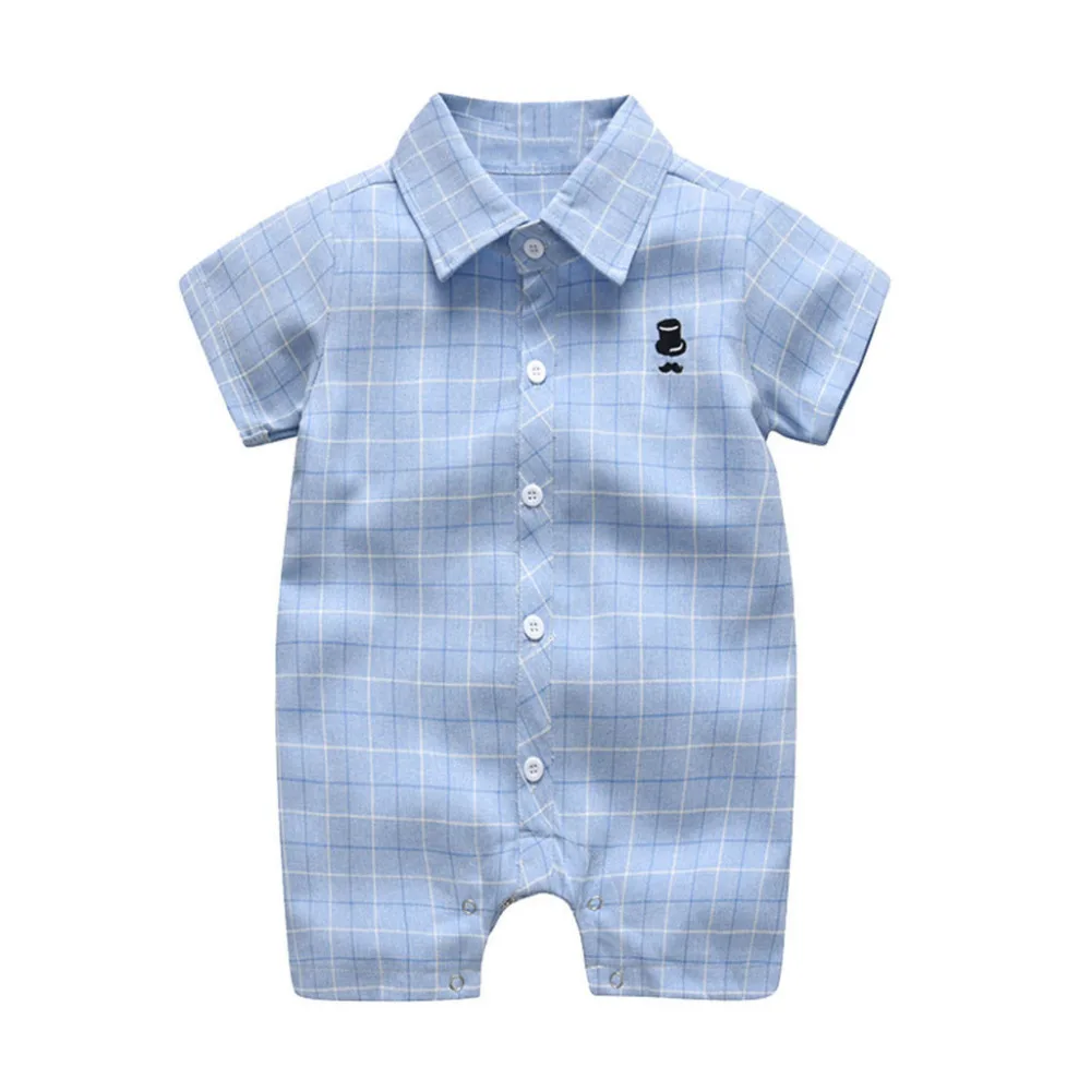 الوليد الطفل ملابس قصيرة الأكمام شهم منقوشة طباعة رومبير بذلة ملابس طفلة رومبير روبا بيبي Recien Nacido 2019 الوليد الطفل ملابس قصيرة الأكمام شهم منقوشة طباعة رومبير بذلة ملابس طفلة رومبير روبا بيبي Recien Nacido 2019