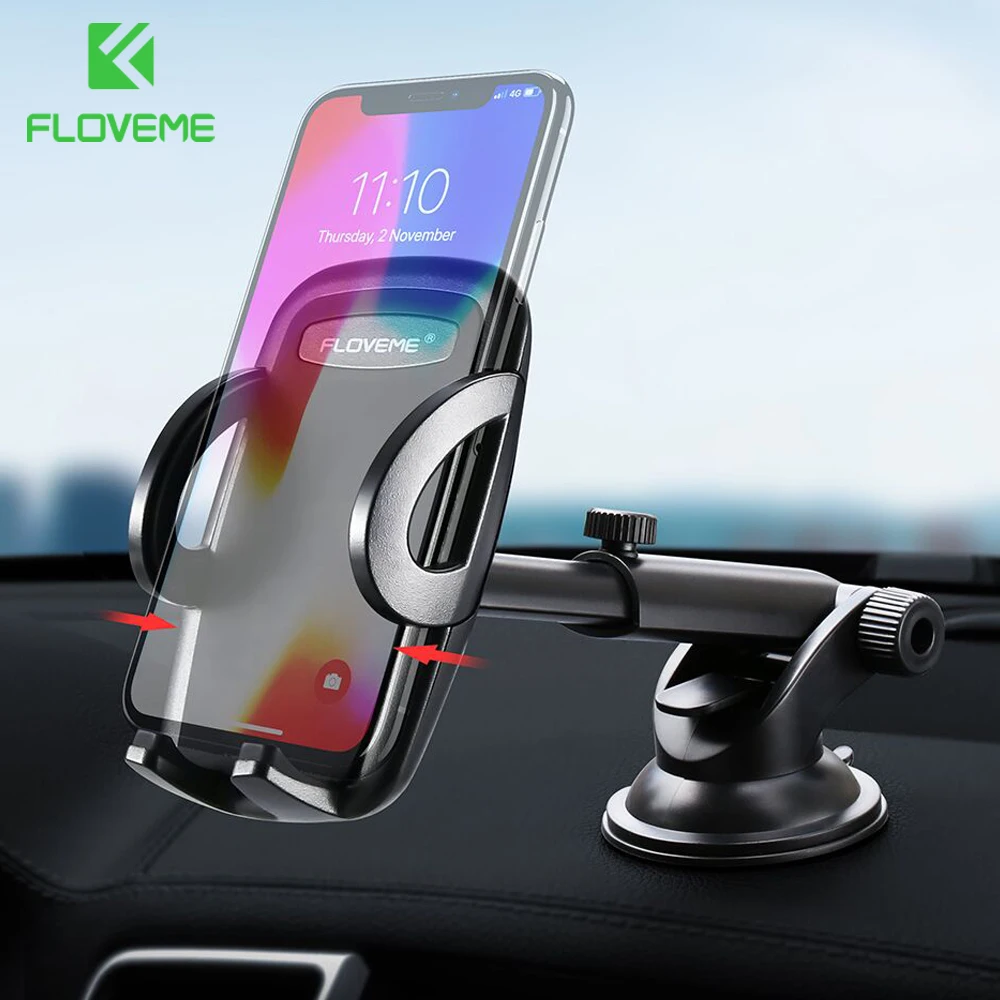 

FLOVEME Universal Dashboard Windshield Car Phone Holder 360 Rotate Adjustable 3.8-6.5 inch Mobile Phone Holder For Smartphone
