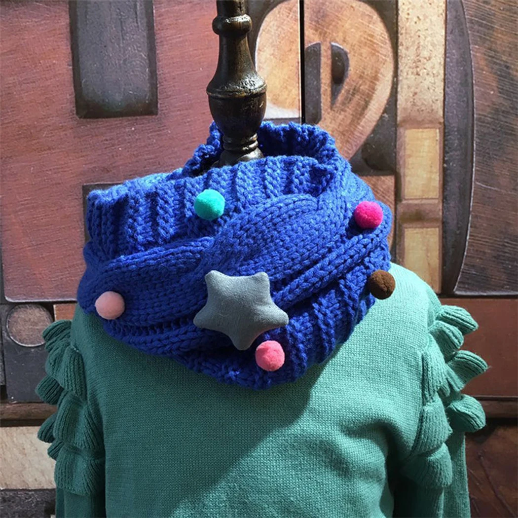 3 шт. Детский шарф вязаный шерстяной окружной шарф Зимний шарф для Обувь для мальчиков и Обувь для девочек