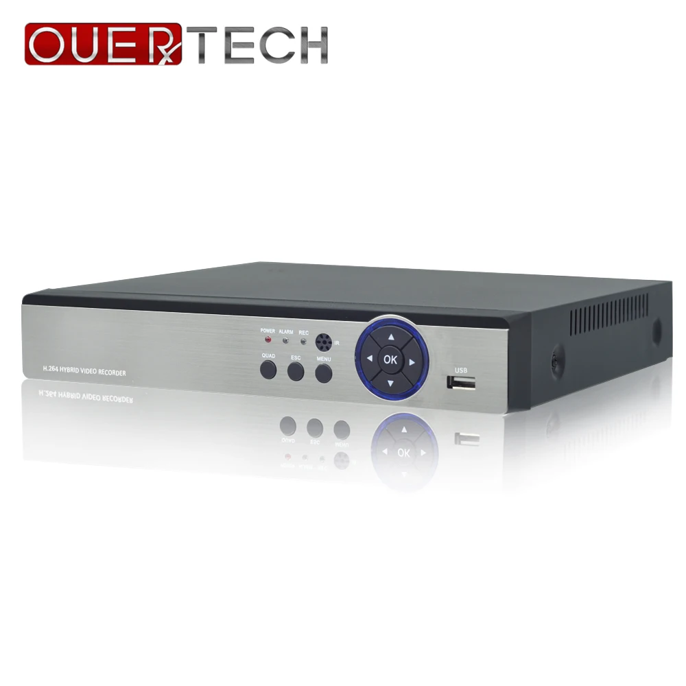  OUERTECH AHD CVI TVI IP CVBS 5 in1 4CH/8CH/16CH 4 Megapixels 4M-N DVR 4CH de Audio RCA en soporte 1