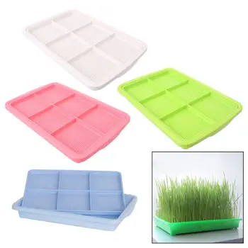 

1Set Plastic Nursery Tray Hydroponics Seedling Tray Double Layer Vegetable Sprout Plate Growing Pot for Home Garden Tools