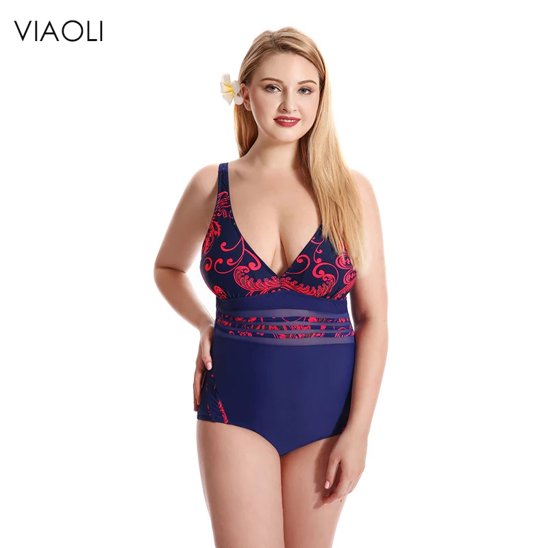 

VIAOLI Bikini 2018 Sexy Bikinis Women Swimsuit Swimwear Women Swimsuit Brazilian Bath Suit Fat Big Yard Print Plus Size 6XL New