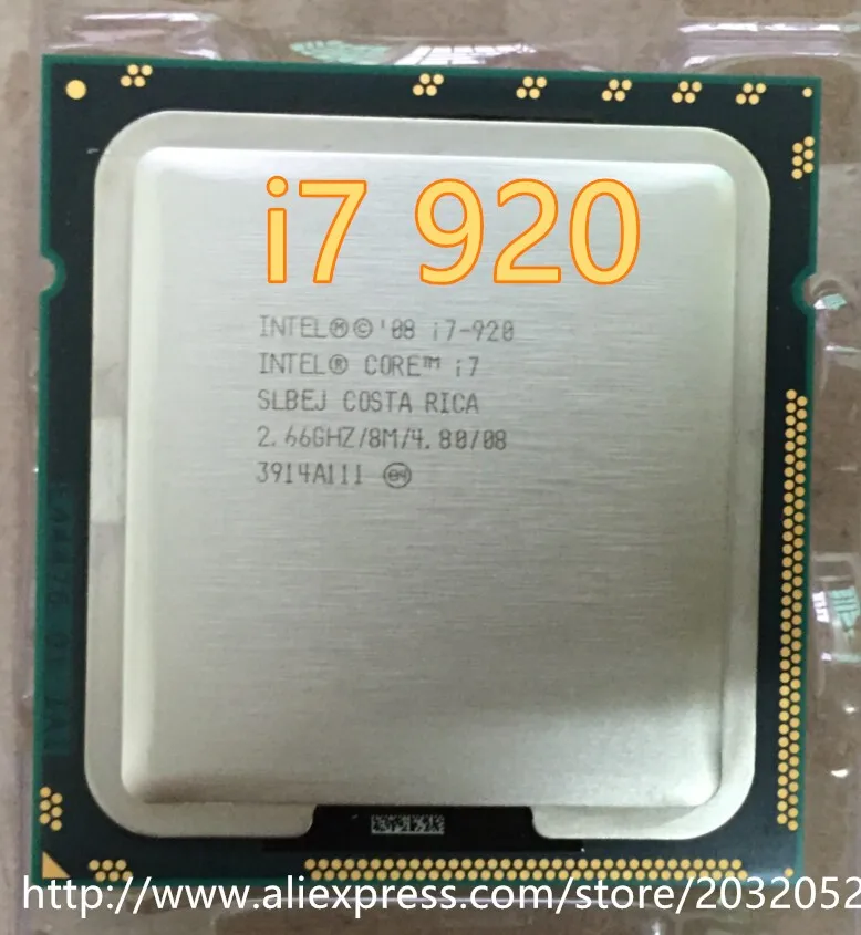 Intel Core i7-920 SLBCH/SLBEJ 2,66 GHz четырехъядерный процессор L3 8M Разъем LGA1366 I7 920 cpu(Рабочая