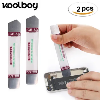 2Pcs/set Metal Flat Spudger Soft Blade Pry Bar Open Repair Tool kit for Mobile Phone Electronic Broken screen Glue Removal