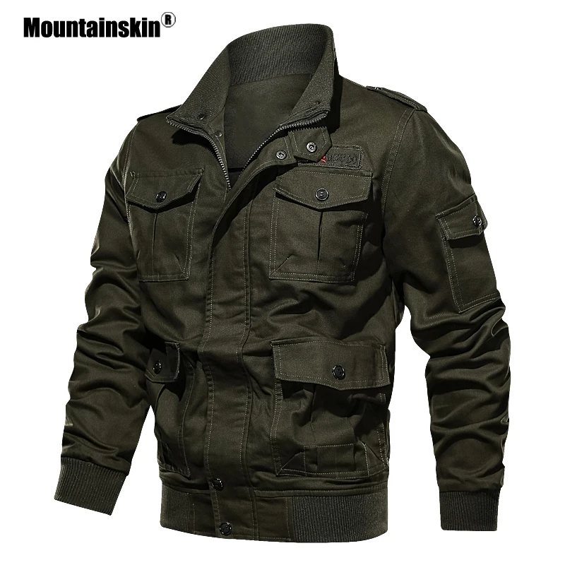  Mountainskin 2020 New Men's Jacket Spring Autumn Military Coat Army Casual Outerwear Male Jackets M