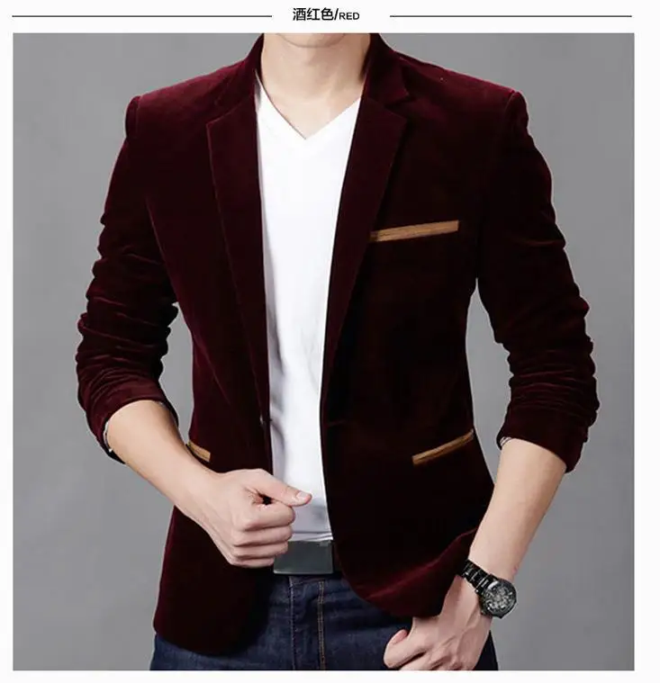 Blazer dos Homens Marca de Moda de Luxo Qualidade do Algodão dos Homens Chegada Nova Primavera Slim Fit Men Suit Terno Masculino Blazer 2020