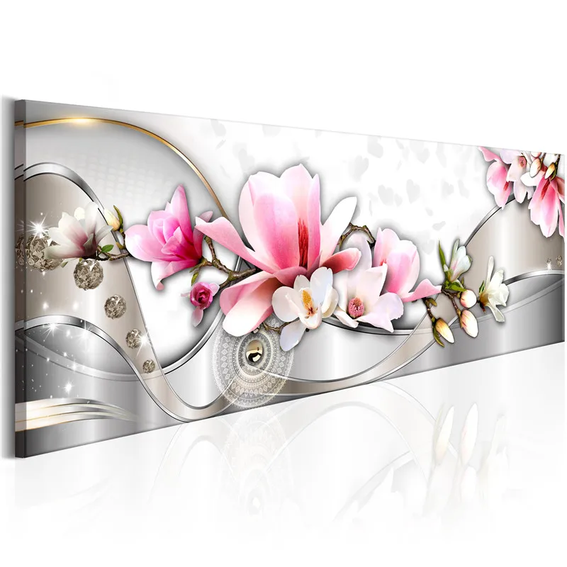 Картины на холсте домашний декор 1 шт. узор магнолии живопись для гостиной орхидеи цветы плакат мода Поп настенное искусство - Цвет: Q8700