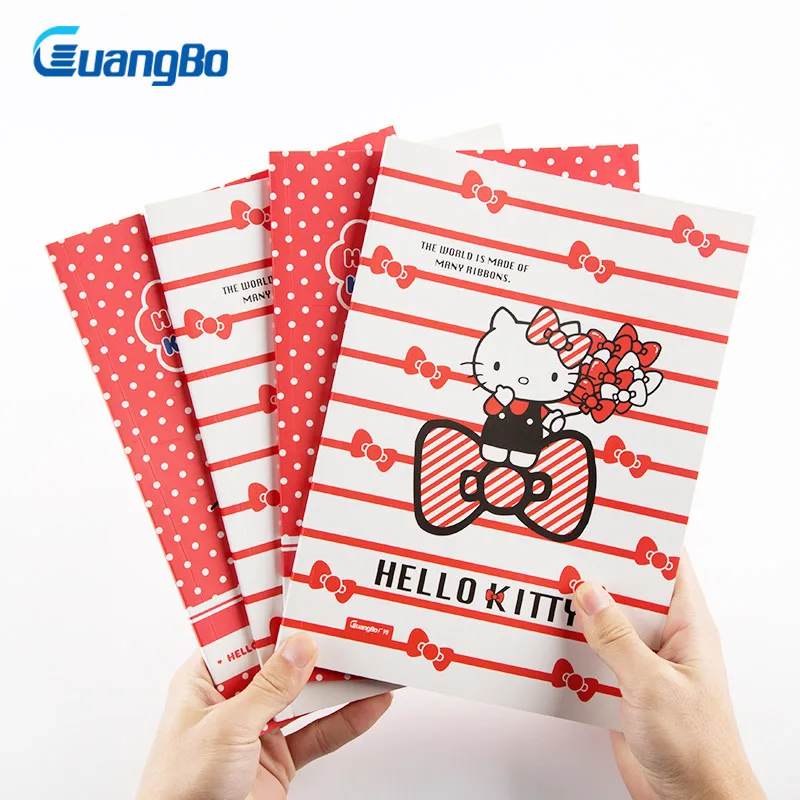

GUANGBO Stationery Notebook Notepad Plan Diary Day Planner Journal Record School Supplies Cute Hello Kitty Notes for Kid Student