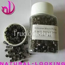 1000 шт./упак. 5,0 мм* 3,0 мм микрокольца, бусины Темный лоб силиконовая цепочка с бусинами микросхема для перьев человеческих волос Инструменты для наращивания