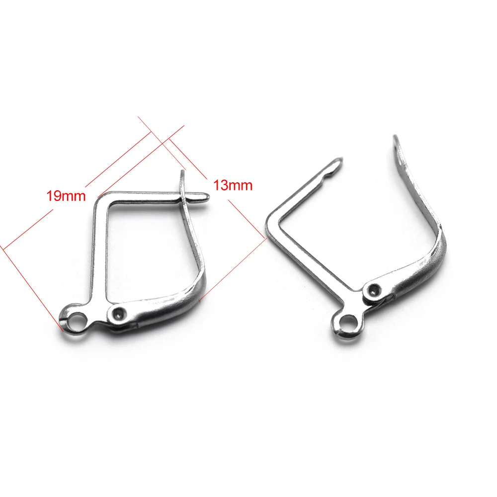 20 шт./лот, серьги из нержавеющей стали с рычагом, французские крючки, серебряный тон, для рукоделия, ювелирные изделия, серьги, аксессуары, принадлежности - Цвет: 11