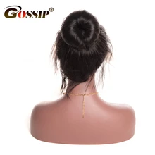 Gossip Glueless Lace Front Human Hair Wigs With Baby Hair Malaysian Silk Straight Wigs For Black Women Non Remy Wig Natural Hair