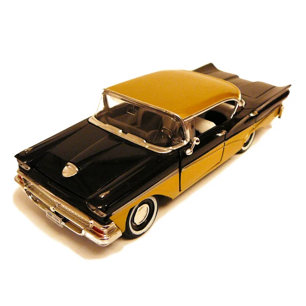 1/32 Редкие Литые металлические 1958 Ford Fairlane 500 коллекция мебели для дома винтажные модели автомобилей игрушки для детей - Цвет: black gold