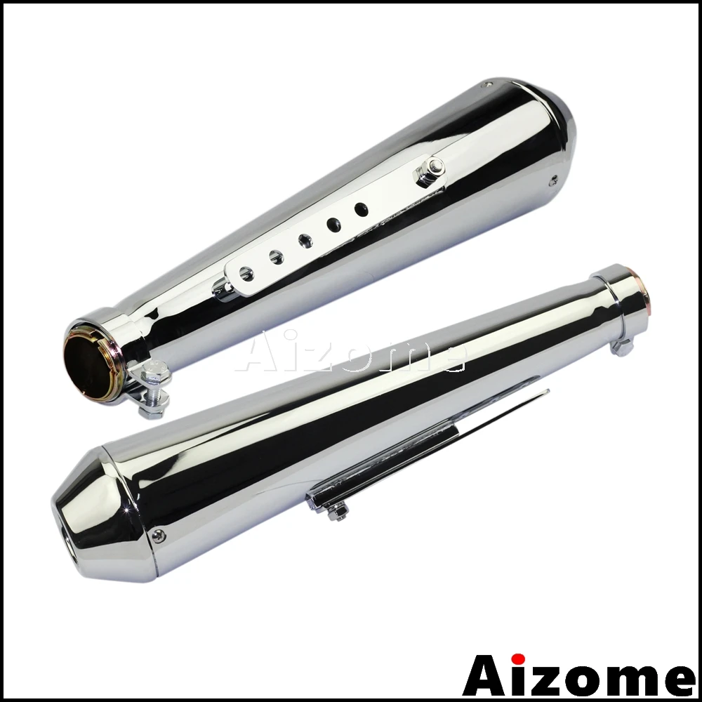 Motorcycle Exhaust Muffler Reverse Cone Shorty For Harley Cafe Racer