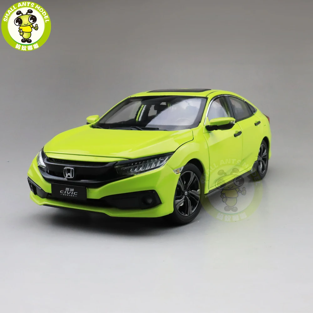 1/18 CIVIC 10th поколение литая под давлением Металлическая Модель автомобиля игрушки для детей мальчик девочка подарок коллекция хобби Зеленый