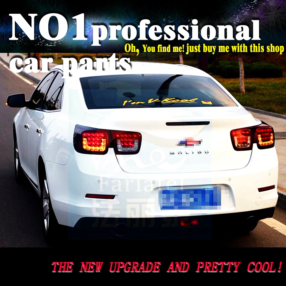 

OUMIAO Car Tail Lamp for Chevrolet Malibu Tail Lights LED malibu Tail Light Rear Lamp LED DRL+Brake+Park+Signal Stop back