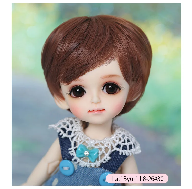 Парик для куклы BJD L8# Размер 4,5-6 дюймов 1/8 высокотемпературный натуральный парик короткие волосы bjd sd куклы парики в красоту