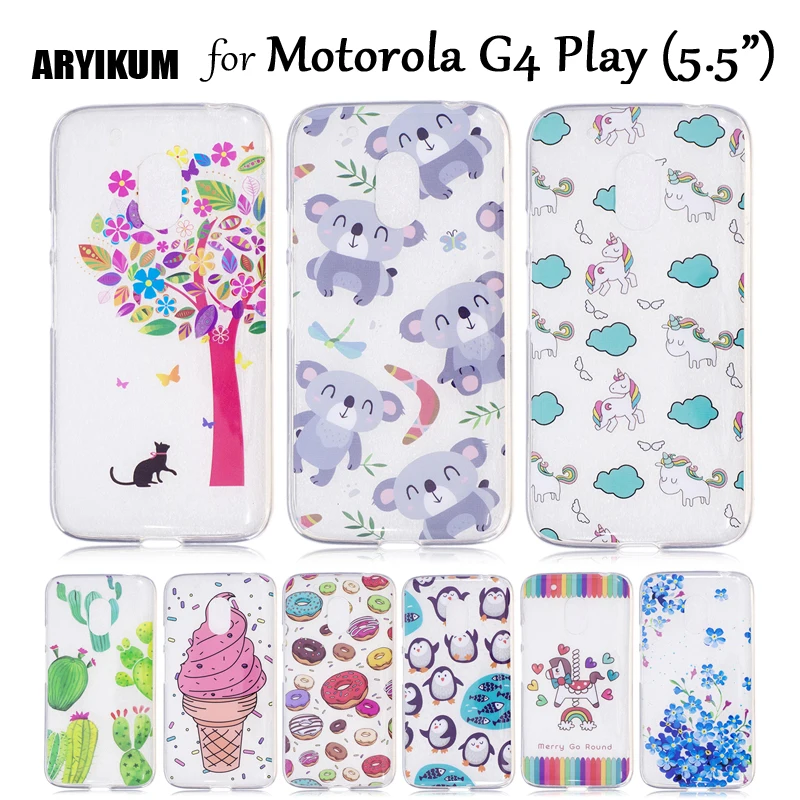 Мягкий силиконовый чехол ARYIKUM для Motorola Lenovo Moto G4 Play прозрачный телефона аксессуары